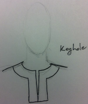 The classic Keyhole neck