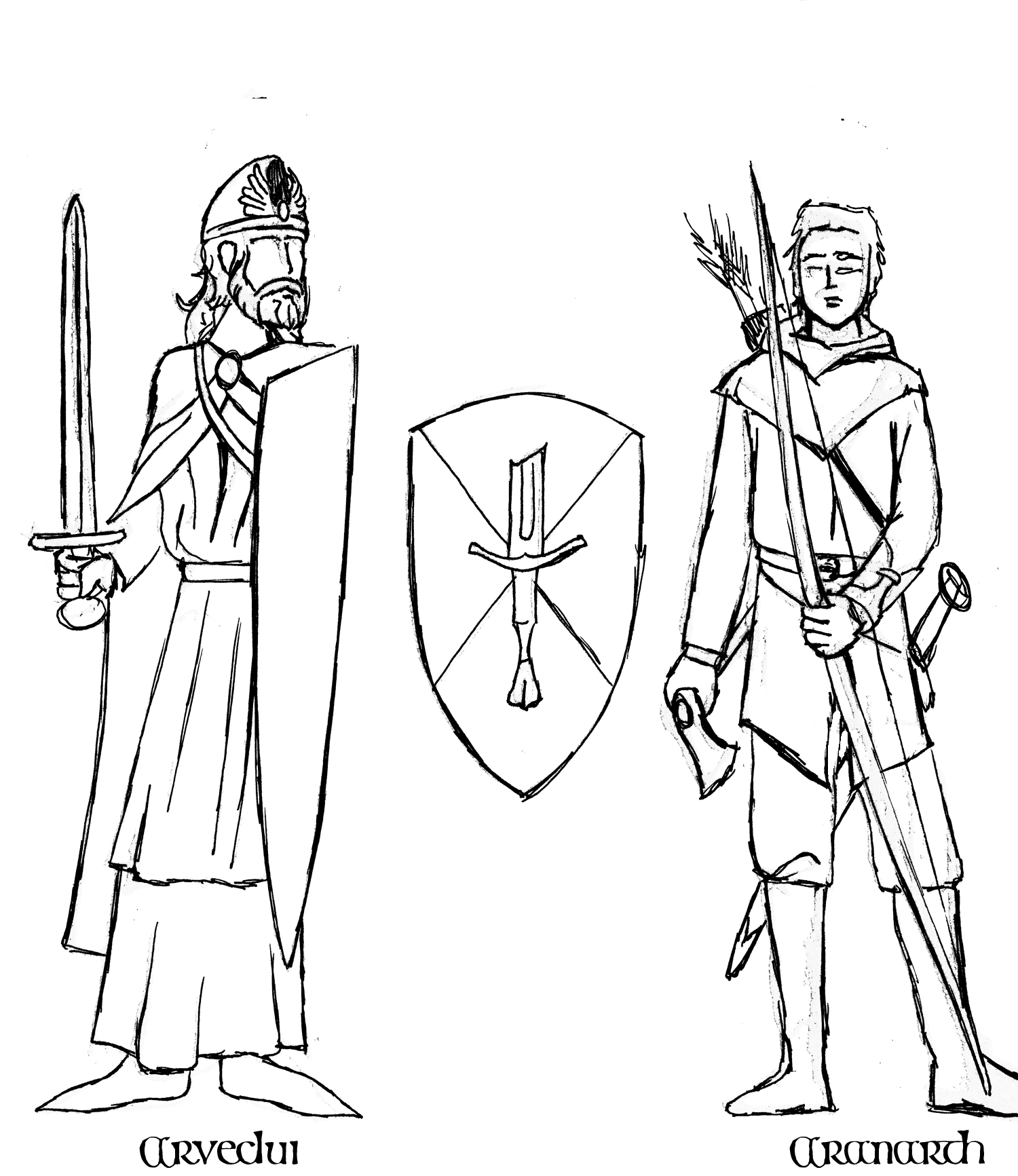 Arvedui and Aranarth - last kin of the north and first Chieftain of the Rangers (and poorly modeled on Andy if anyone cares)